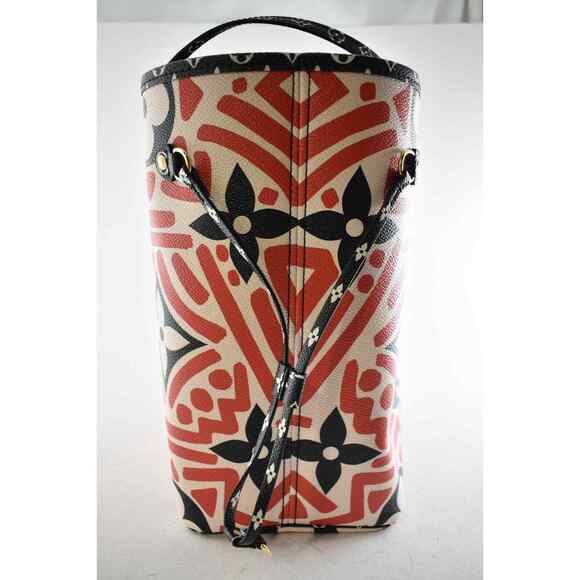 Louis Vuitton Crafty Neverfull MM White Black Red Tote Top Handle Shoulder Bag - Picture 6 of 12